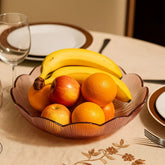 Bandeja Decorativa 815ml Diseño Floral Texturizado Rosado